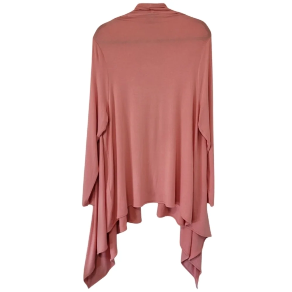 J. Jill Wearever Collection Apricot Asymetric Two Way Open Front Cardigan - XL